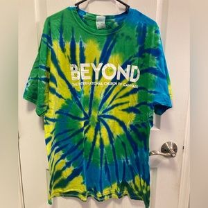 Tie Dye shirt International Church of Cannabis t-shirt XL Colorado flower cotton
